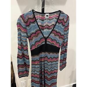 MISSONI - Metallic Dress/Cover Up, Purple/Multi US 4